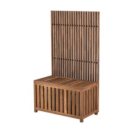 NÄMMARÖ Contenitore e paravento - da esterno/mordente marrone chiaro 80x68x140 cm