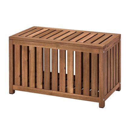 NÄMMARÖ Contenitore - mordente marrone chiaro interno/da esterno 80x40x45 cm