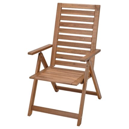 NÄMMARÖ Sedia relax da giardino - pieghevole mordente marrone chiaro