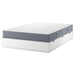 NORDLI Struttura letto/contenitore/materas - bianco/Valevåg extra rigido 160x200 cm