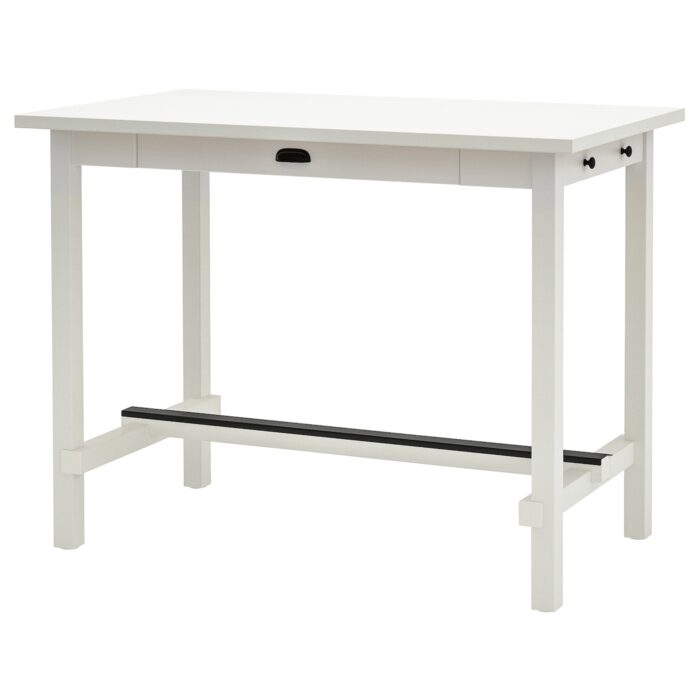 NORDVIKEN Tavolo bar - bianco 140x80x105 cm