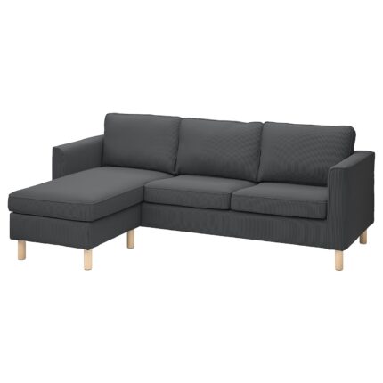 PÄRUP Divano a 3 posti con chaise-longue - Kelinge antracite