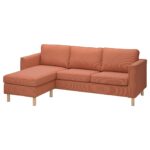 PÄRUP Divano a 3 posti con chaise-longue - Kelinge ruggine