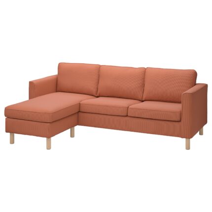 PÄRUP Divano a 3 posti con chaise-longue - Kelinge ruggine