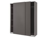 PAX / HASVIK Guardaroba - grigio scuro/grigio scuro 200x66x236 cm