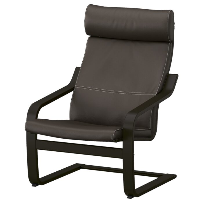 POÄNG Poltrona - marrone-nero/Glose marrone scuro