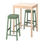 RÖNNINGE / RÖNNINGE Tavolo e 2 sgabelli bar - betulla/verde