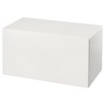 SMÅSTAD Panca con contenitore giocattoli - bianco/bianco 90x52x48 cm