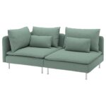 SÖDERHAMN Divano a 3 posti - con terminale aperto/Tallmyra verde chiaro