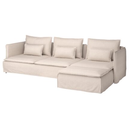 SÖDERHAMN Divano a 4 posti con chaise-longue - Gransel naturale