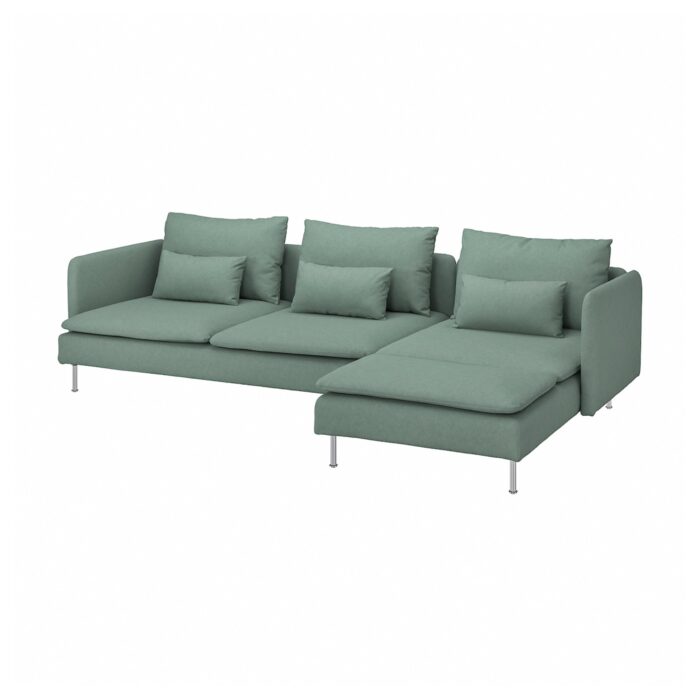 SÖDERHAMN Divano a 4 posti con chaise-longue - Tallmyra verde chiaro