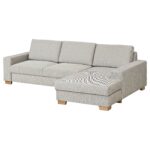 SÖRVALLEN Divano a 3 posti - con chaise-longue, destra/Viarp beige/marrone