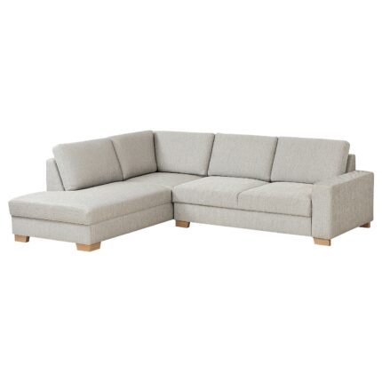 SÖRVALLEN Divano angolare a 3 posti - terminale aperto, sinistro/Viarp beige/marrone