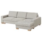 SÖRVALLEN Divano letto 3 posti/chaise-longue - destro/Viarp beige/marrone