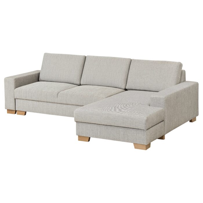 SÖRVALLEN Divano letto 3 posti/chaise-longue - destro/Viarp beige/marrone