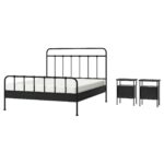 STJÄRNÖ / GRÅFJÄLLET Set camera da letto 3 pezzi - antracite 160x200 cm
