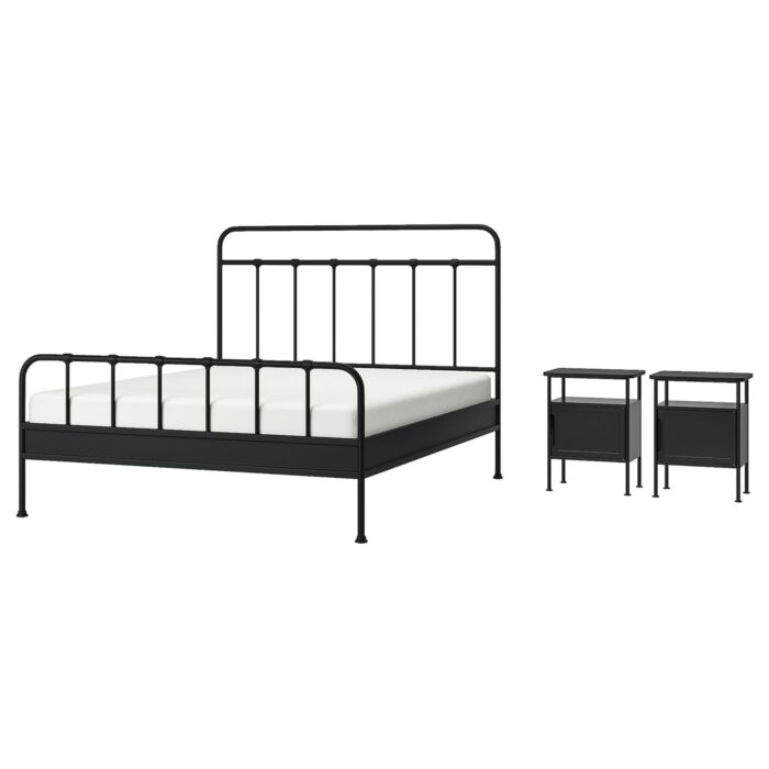 STJÄRNÖ / GRÅFJÄLLET Set camera da letto 3 pezzi - antracite 160x200 cm
