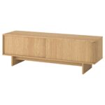 STOCKHOLM 2025 Mobile TV con ante scorrevoli - impiallacciatura di rovere 179x42x56 cm