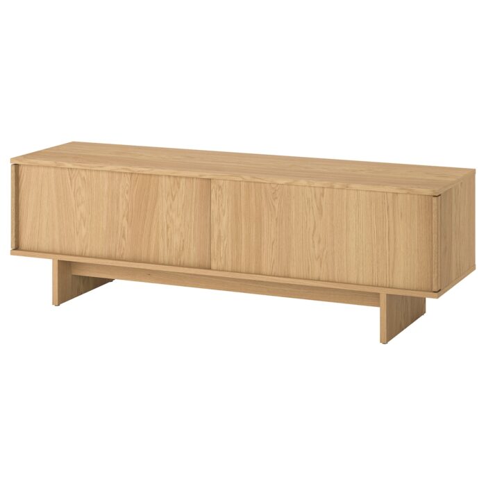 STOCKHOLM 2025 Mobile TV con ante scorrevoli - impiallacciatura di rovere 179x42x56 cm
