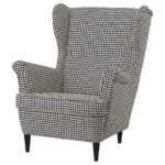 STRANDMON Poltrona - Vibberbo nero/beige