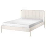 TÄLLÅSEN Struttura letto imbottita/materasso - Kulsta beige chiaro/Åkrehamn semirigido 140x200 cm
