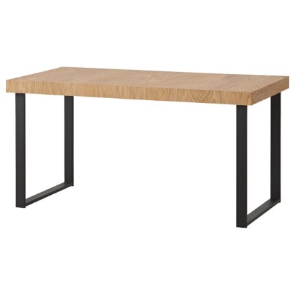 TARSELE Tavolo allungabile - impiallacciatura di rovere/nero 150/200x80 cm