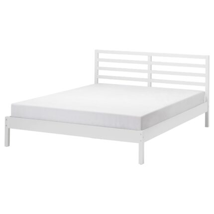 TARVA Struttura letto - mordente bianco/Luröy 160x200 cm