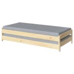 UTÅKER Letto impilabile con 2 materassi - pino/Ågotnes rigido 80x200 cm