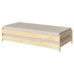 UTÅKER Letto impilabile con 2 materassi - pino/Vannareid extra rigido 80x200 cm
