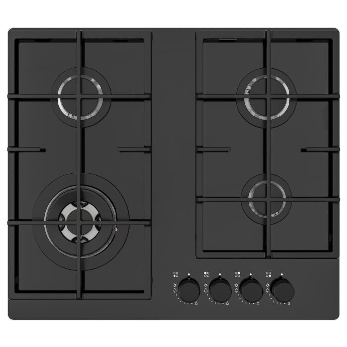 VASASTAN Piano cottura a gas - IKEA 500 vetro/nero 59 cm