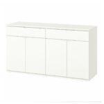 VIHALS Buffet - bianco 140x37x75 cm