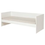 VIHALS Letto divano con 1 materasso - bianco/Vannareid extra rigido 80x200 cm