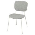 VIHALS Sedia - bianco/Tibbleby beige-grigio