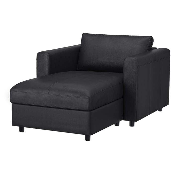 VIMLE Chaise-longue - Grann/Bomstad nero