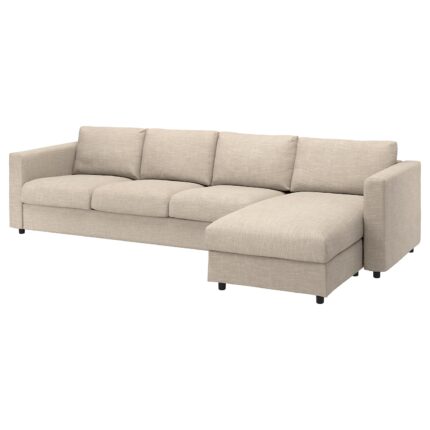 VIMLE Divano a 4 posti - con chaise-longue/Hillared beige