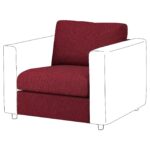 VIMLE Elemento a 1 posto - Lejde rosso/marrone