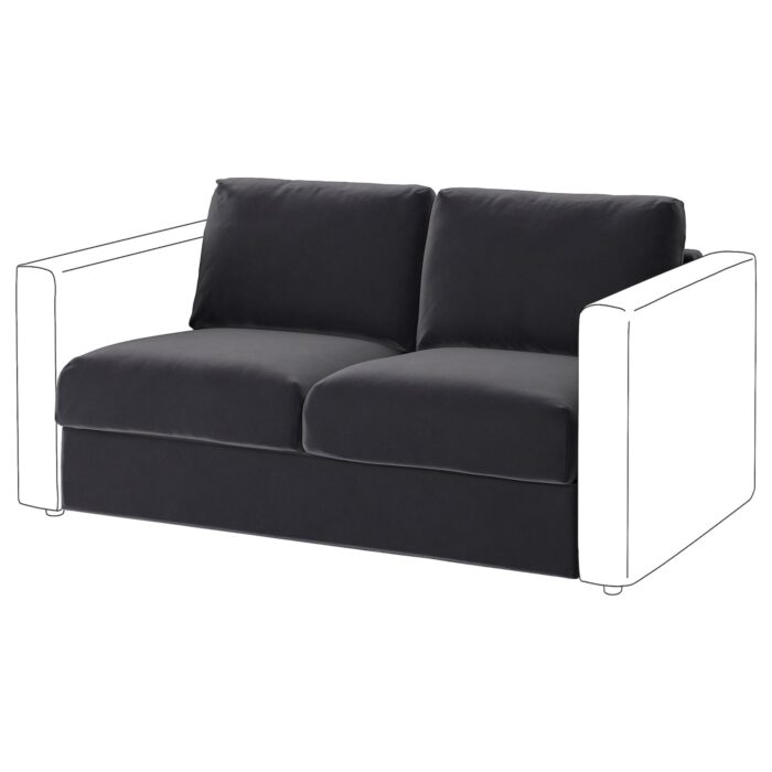 VIMLE Elemento a 2 posti - Djuparp grigio scuro