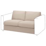 VIMLE Elemento a 2 posti - Hallarp beige