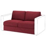 VIMLE Elemento a 2 posti - Lejde rosso/marrone