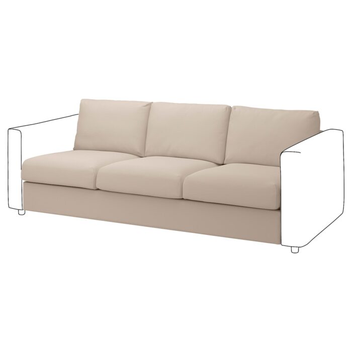 VIMLE Elemento a 3 posti - Hallarp beige